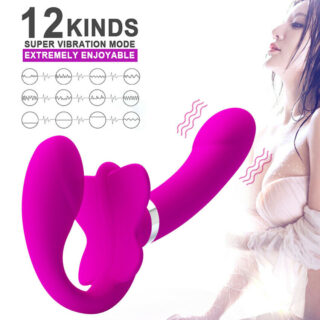 Vibrating Strapless Strap On Dildo Vibrator