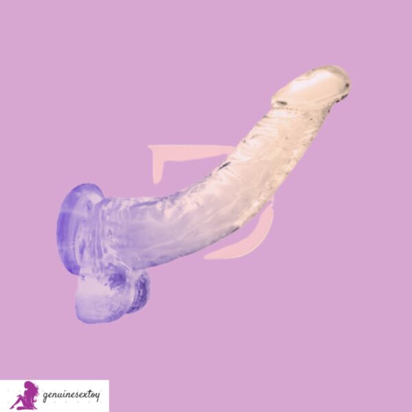 Crystal Purple Curved Dildo