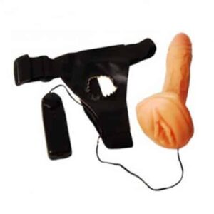 STRAP ON VIBRATING WITH ATTACHED VAGINA
