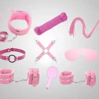 9Pcs Luxury Pink BDSM Kit